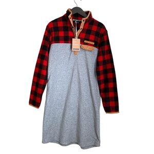 NWT Simply Southern Dress Nightgown Flannel Size Medium Plaid with Pockets